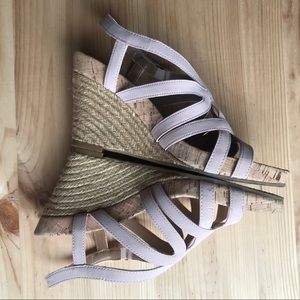 Aerosoles wedges cork strappy heels